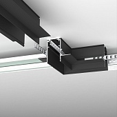 Slim Magnetic Коннектор угловой для встраиваемого шинопровода под ГКЛ 9,5мм (черный) 85214/00 85214/00 Elektrostandard