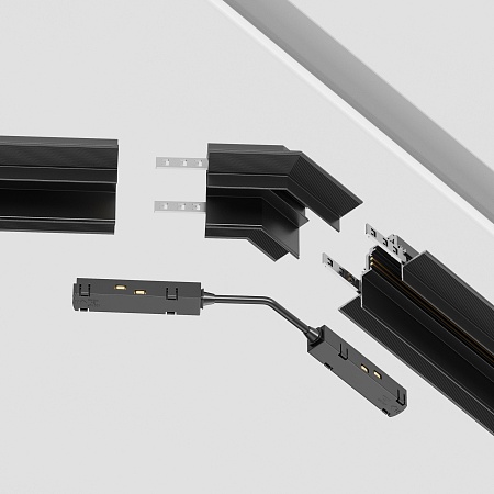 Угол-соединитель 135° Gravity встраиваемый черный - фото