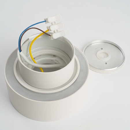 Светильник потолочный Feron HL367 Barrel AURA 12W, 230V, GX53, белый IP44 - фото