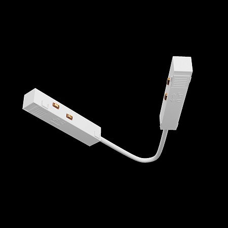 Коннектор питания угловой 15см Exility белый - фото