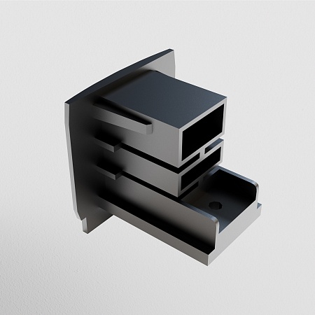 Трековая система Technical накладная трехфазная чёрная 300x300 TS-X-300-TR108-3-10W3K-B