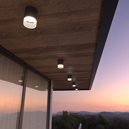 Уличный потолочный светильник Light LED 2107 IP54 35140/H черный Elektrostandard - фото