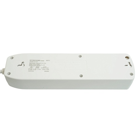 Удлинитель 3-местный c/з 3x1 мм2, 3 м, 250В, 10А, 2USB+1Type-C 2,4А, серия Home plus, белый STEKKER HM08-33-02 - фото