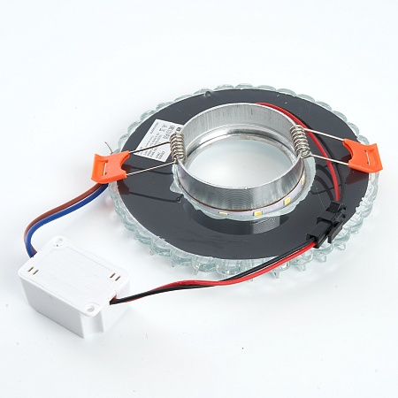 Светильник встраиваемый с белой LED подсветкой Feron CD900 потолочный MR16 G5.3 белый - фото
