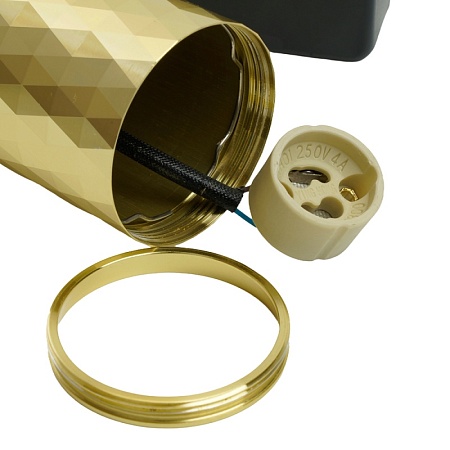 Светильник Feron ML1880 PRISM 35W, 230V, GU10, золото и чёрный - фото