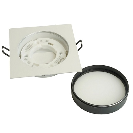 Светильник встраиваемый Feron DL506 потолочный GX53 белый + черный квадрат - фото