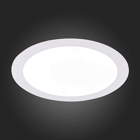 Св-к встр. Белый LED 1*18W 3000K 1 296Lm Ra80 110° IP20 D225xH8 90-265V ST209.538.18 - фото