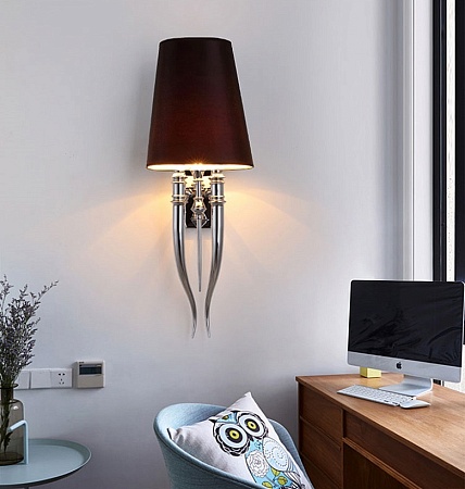 Настенный Светильник Crystal Light Brunilde Ipe Cavalli H92 Silver/Black Imperiumloft 189870-22 - фото
