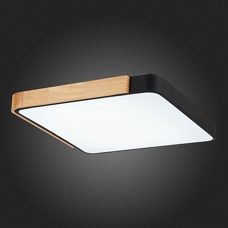 Светильник потолочный Черный, Светлое дерево/Белый LED 1*42W 3000K/4000K/6000K SLE201242-01 - фото