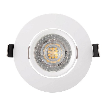 DK3020-WH Встраиваемый светильник, IP 20, 10 Вт, GU5.3, LED, белый, пластик - фото