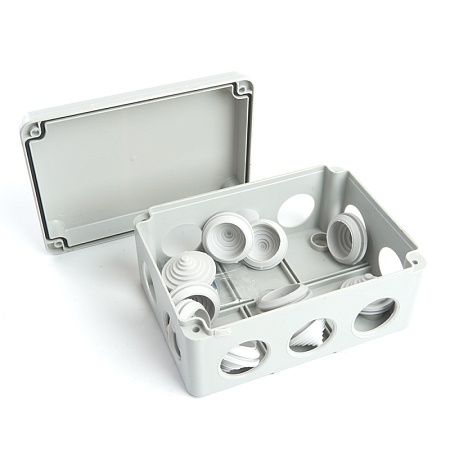 Коробка разветвительная STEKKER EBX10-310-55, 150*110*70мм,10 вводов, IP55, светло-серая (GE41242) - фото