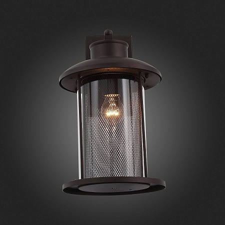Светильник уличный настенный ST-Luce Темный кофе/Прозрачный, Темный кофе E27 1*60W SL080.401.01 - фото
