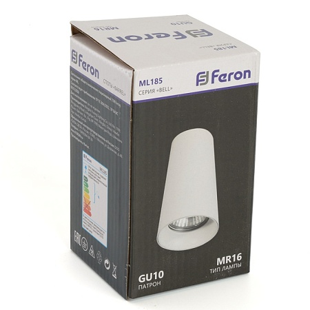 Светильник потолочный Feron ML185 Barrel BELL MR16 35W, 230V, GU10, белый - фото