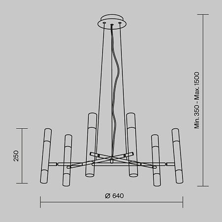 Подвесной светильник Maytoni Vigo MOD031PL-12B - фото