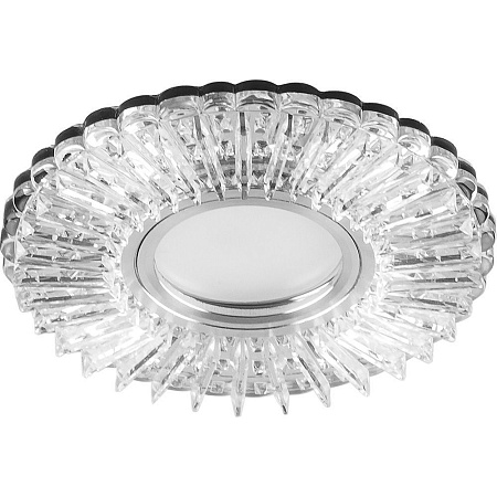 Светильник встраиваемый с белой LED подсветкой Feron CD900 потолочный MR16 G5.3 белый - фото