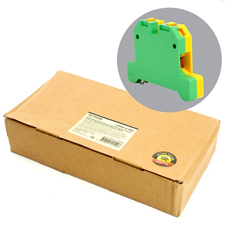 LD551-4-100 ЗНИ Зажим наборный изолированный (винтовой) 10,0 мм2 (JXB 10), желтый,зеленый - фото