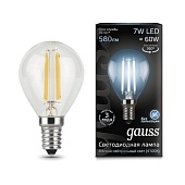 Светодиодная лампа Gauss Шар 7W 580Lm 4100K E14 105801207