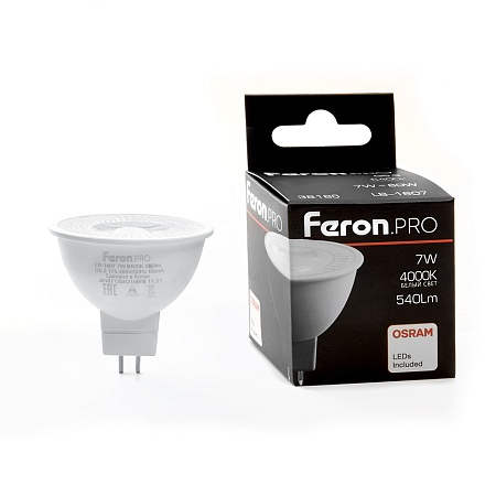 Лампа светодиодная Feron.PRO LB-1607 G5.3 7W 175-265V 4000K - фото