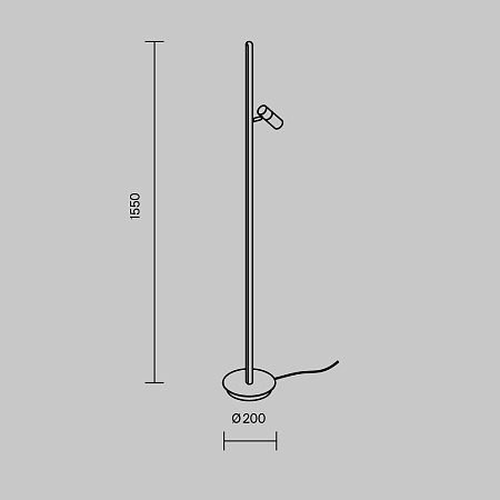 Напольный светильник (торшер) Maytoni Thin MOD395FL-L28B3K - фото