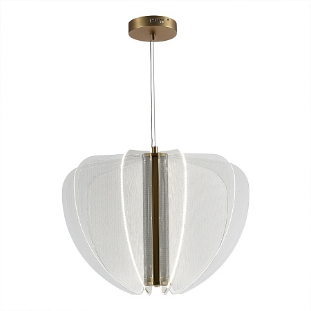 Светильник подвесной ST-Luce Золотистый/Прозрачный LED 1*45W 4000K SL6509.203.01 - фото
