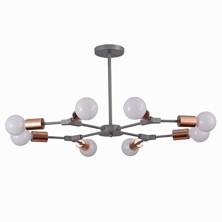 Светильник потолочный Серый, Розовое золото E27 8*60W SLE106403-08 - фото