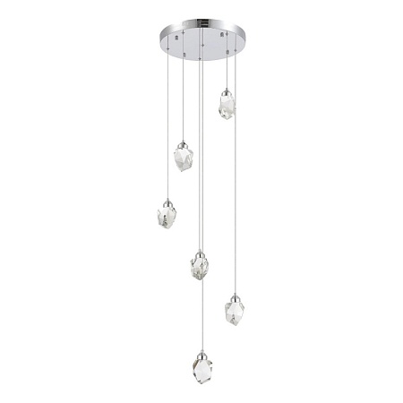 Светильник подвесной ST-Luce Хром/Прозрачный LED 6*3W 3000K SL6114.103.06 - фото