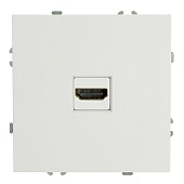 Розетка HDMI 2.0 Type A (механизм), STEKKER, серия Эмили, RST00-5118-01, белый фарфор, soft touch