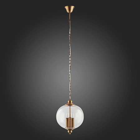 Светильник подвесной ST-Luce Золотистый/Прозрачный E14 3*60W SL362.203.03 - фото