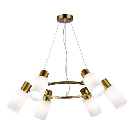 Светильник подвесной Латунь/Белый E14 6*60W SLE1139-303-06 - фото