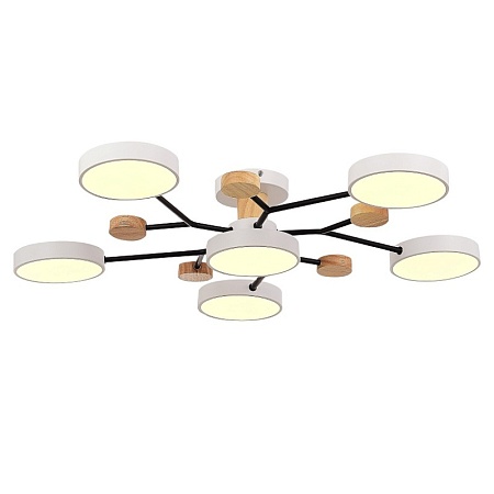 Светильник потолочный Белый/Белый LED 6*12W 3000K/4500K/6000K SLE6006-502-06 - фото