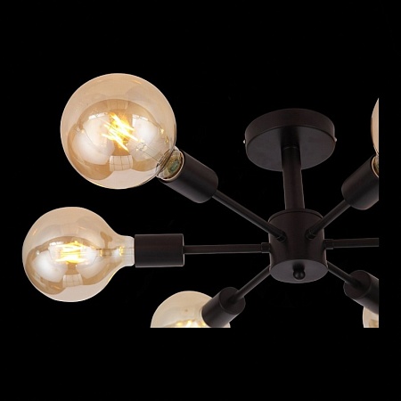 Светильник потолочный Черный E27 6*60W SL419.402.06 - фото