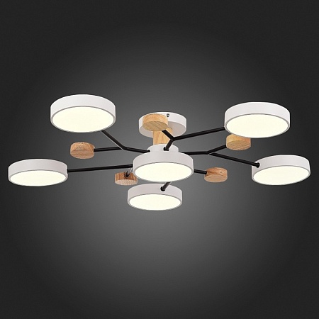 Светильник потолочный Белый/Белый LED 6*12W 3000K/4500K/6000K SLE6006-502-06 - фото