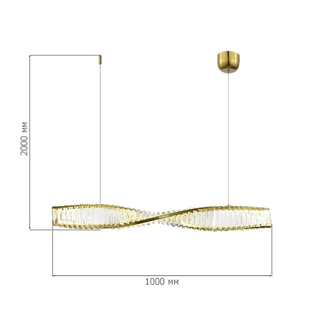Светильник подвесной ST-Luce Латунь/Прозрачный LED 1*21W 4000K SL6205.313.01 - фото
