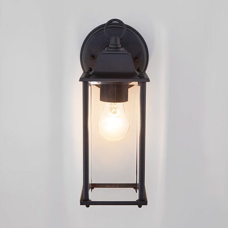 Уличный настенный светильник Brick черный IP33 1008D черный Elektrostandard - фото