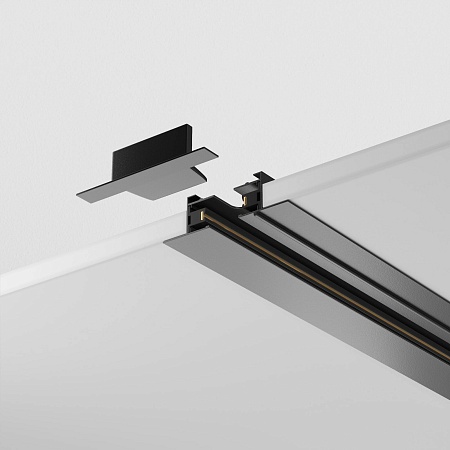 Трековая система Technical встраиваемая однофазная (220 Вольт) чёрная 300x300 TS-S-300-TR022-1-GU10-B