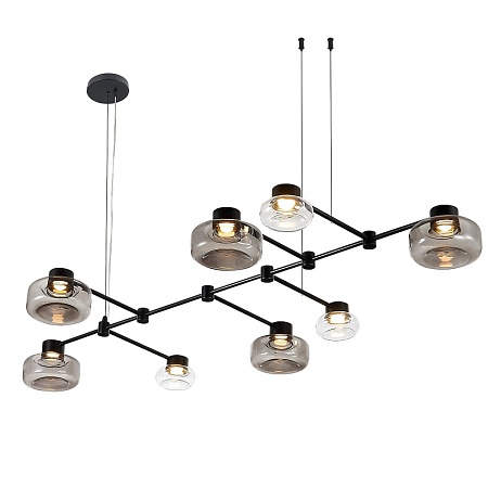 Светильник подвесной ST-Luce Черный/Дымчатый, Прозрачный LED 8*3W 3000K SL6005.403.08 - фото
