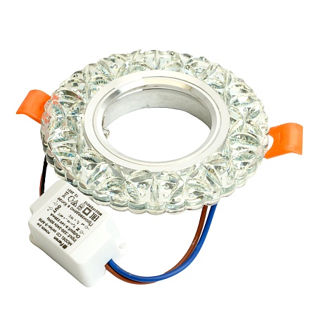 Светильник встраиваемый с белой LED подсветкой Feron CD905 потолочный MR16 G5.3 белый - фото
