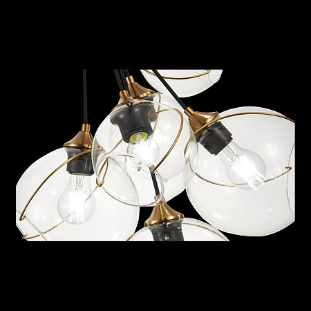 Светильник подвесной Золотистый/Прозрачный E27 6*60W SLE103103-06 - фото