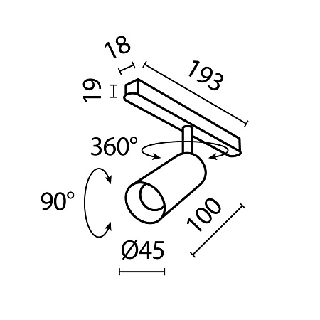 Трековый светильник Technical FOCUS LED TR032-2-5W3K-M-BBS - фото