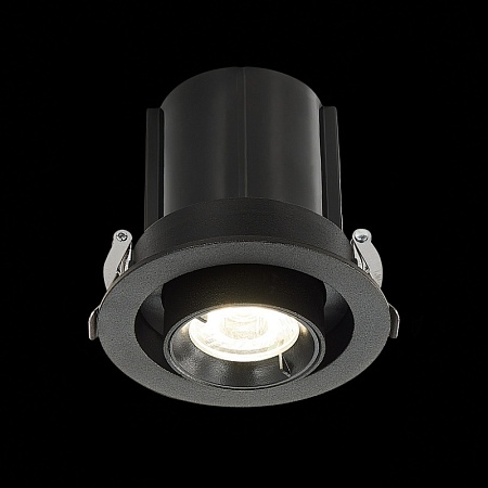 Св-к встр. Черный LED 1*12W 4000K 900Lm Ra80 24° IP20 D90xH92 180-240V ST702.348.12 - фото