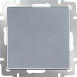 Перекрестный переключатель одноклавишный серебряный WL06-SW-1G-C - фото