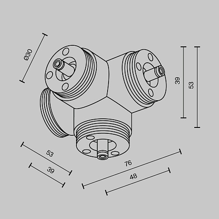 Комплектующие для систем освещения с токоведущими элементами Technical CA019L4C-B - фото