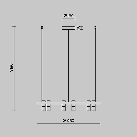 Подвесной светильник Maytoni Satellite MOD102PL-L42BK - фото
