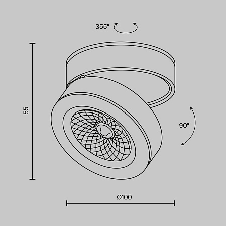 Потолочный светильник Technical C022CL-L12B - фото