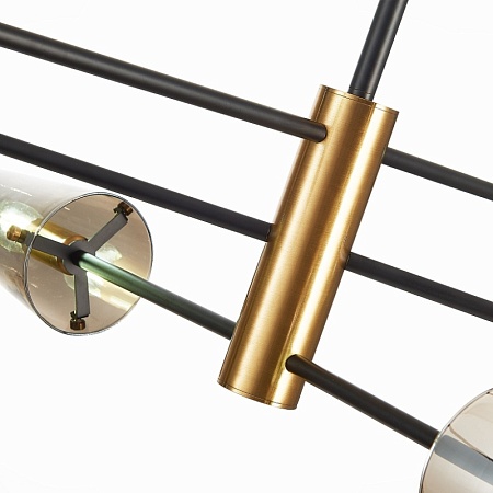 Светильник потолочный ST-Luce Бронза,Черный/Дымчатый E14 6*40W SL1209.302.06 - фото