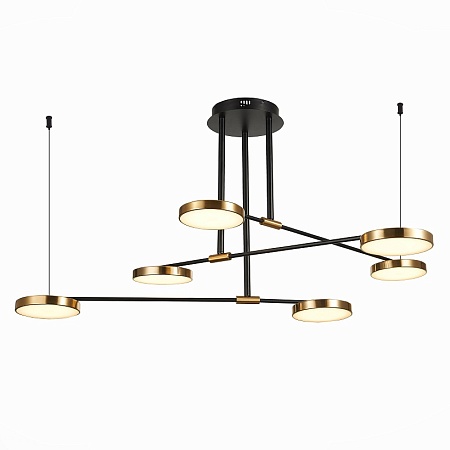 Светильник подвесной ST-Luce Черный/Латунь, Белый LED 6*7,5W 3000K SL1605.403.06 - фото