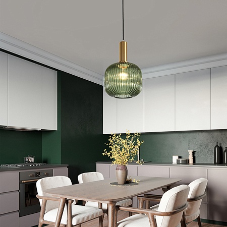 Подвесной Светильник Ferm Living Chinese Lantern A Brass / Green Imperiumloft 101692-26 - фото