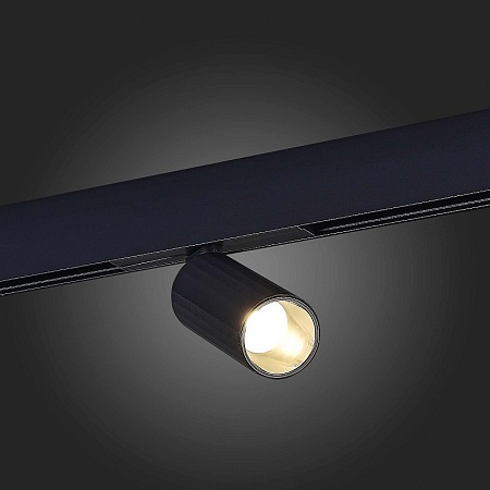 Магнитный трековый светильник Черный LED 1*12W 4000K 700Lm Ra>90 IP20 D50xH173 48VV ST807.446.12 - фото