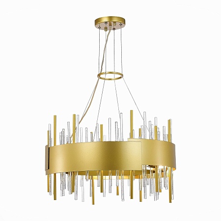 Люстра подвесная ST-Luce Матовое золото/Матовое золото,Прозрачный E14 12*40W SL1633.203.12 - фото