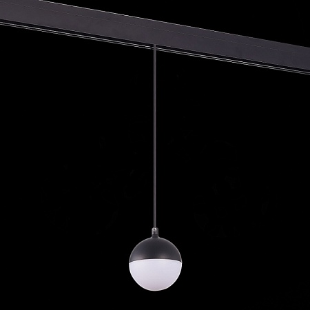 Магнитный трековый светильник подвесной Черный LED 1*7W 3000K 520Lm Ra>80 120° IP20 D90 ST358.433.07 - фото